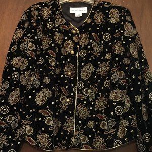Norton McNaughton Womens Black Floral jacket 14